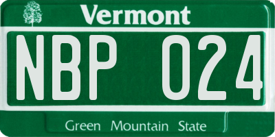VT license plate NBP024