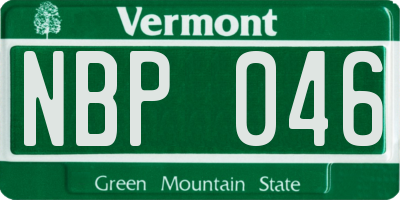VT license plate NBP046
