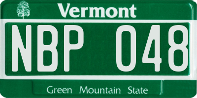 VT license plate NBP048