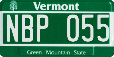 VT license plate NBP055