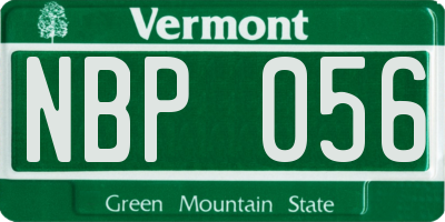 VT license plate NBP056