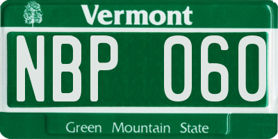 VT license plate NBP060