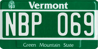 VT license plate NBP069
