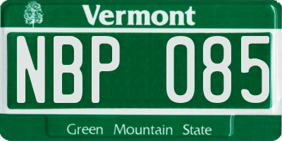 VT license plate NBP085
