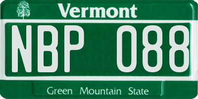 VT license plate NBP088