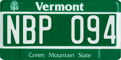 VT license plate NBP094