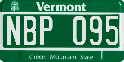 VT license plate NBP095