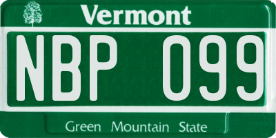 VT license plate NBP099