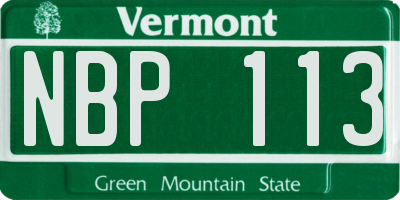 VT license plate NBP113