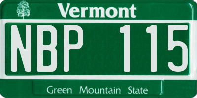 VT license plate NBP115