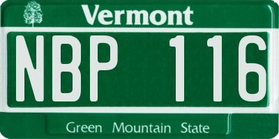 VT license plate NBP116