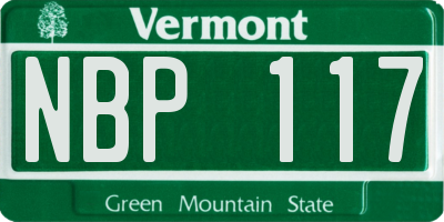 VT license plate NBP117