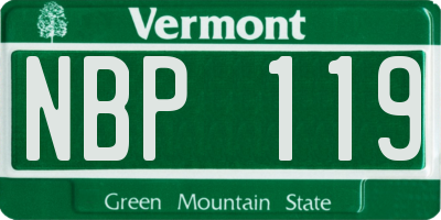 VT license plate NBP119