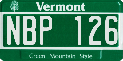 VT license plate NBP126