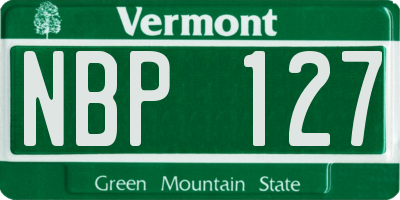 VT license plate NBP127