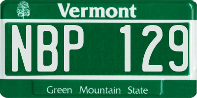 VT license plate NBP129