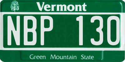 VT license plate NBP130