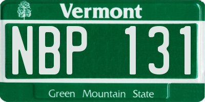 VT license plate NBP131