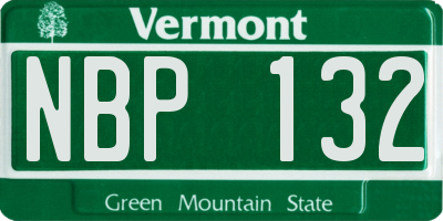 VT license plate NBP132
