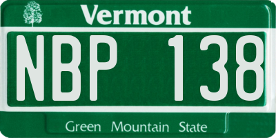 VT license plate NBP138