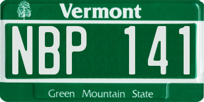 VT license plate NBP141