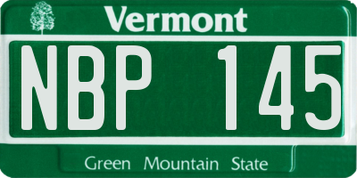 VT license plate NBP145