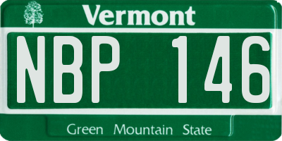 VT license plate NBP146