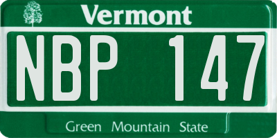 VT license plate NBP147