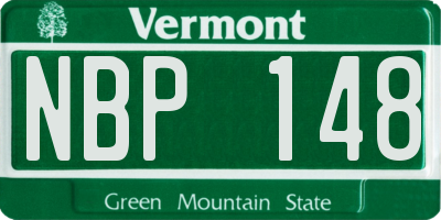 VT license plate NBP148