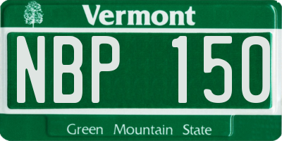 VT license plate NBP150