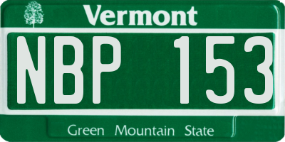 VT license plate NBP153