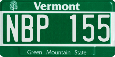 VT license plate NBP155