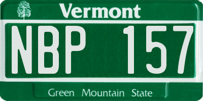 VT license plate NBP157