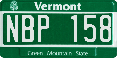 VT license plate NBP158