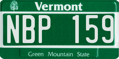 VT license plate NBP159