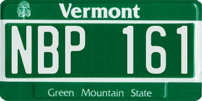 VT license plate NBP161