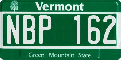 VT license plate NBP162