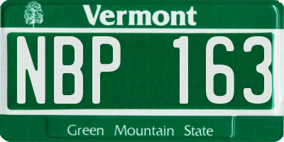 VT license plate NBP163