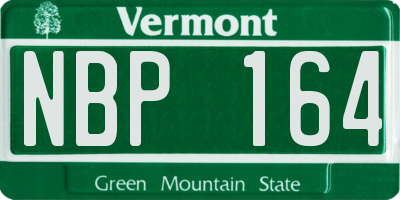 VT license plate NBP164