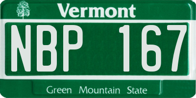 VT license plate NBP167