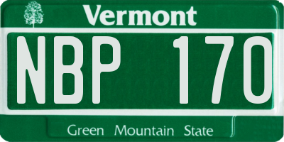 VT license plate NBP170