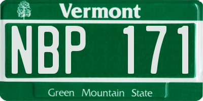VT license plate NBP171
