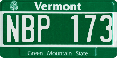 VT license plate NBP173