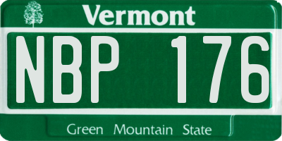 VT license plate NBP176