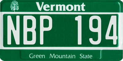 VT license plate NBP194