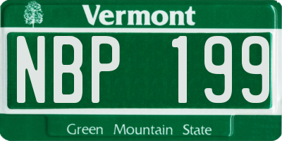 VT license plate NBP199