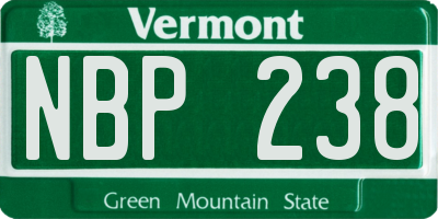 VT license plate NBP238