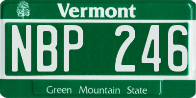 VT license plate NBP246