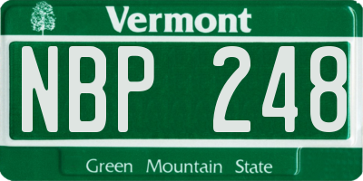 VT license plate NBP248