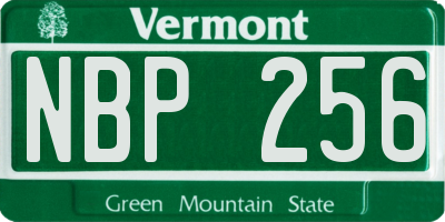 VT license plate NBP256